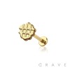 WAFFLE TOP THREADLESS (PUSH IN) 316L SURGICAL STEEL LABRET SET